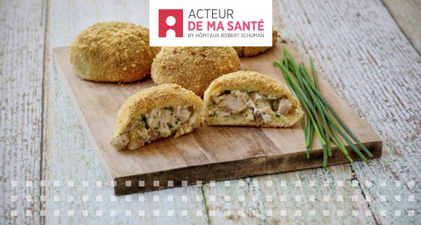 Rezept: Geflügelrolle mit Pilz-Füllung im Walnussmantel
