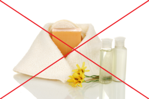 Ne pas utiliser de bain moussant, de produits d'hygiène féminine, de crèmes ou de savons parfumés